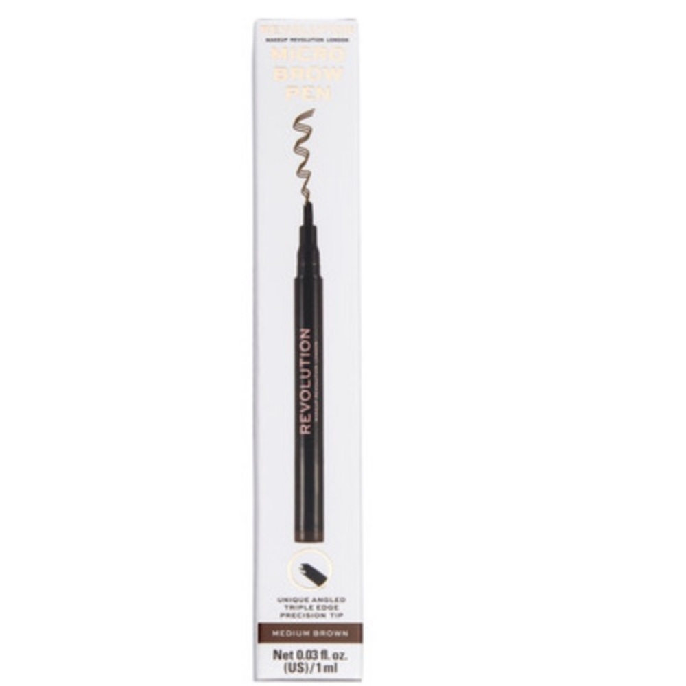 Makeup Revolution Micro Brow Pen- Medium Brown